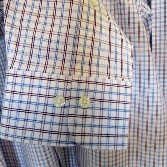 Brooks Brothers Non-iron Dress Check Plaid Shirt Men's Size 15.5 (32/33),Cotton - Picture 2 of 8